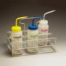 Rankin Wash Bottle Caddy for consumables, designed to securely hold and organize wash bottles in laboratory or cleaning settings.