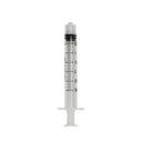 Box of 100 Rankin 1cc syringe consumables without needles, Luer-slip design for medical or laboratory use.