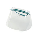 Pack of 100 Rankin disposable face shields, clear protective consumables for face safety and hygiene.