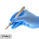 Pair of sterile Rankin nitrile gloves in a box, 2 mil thickness, designed for medical and laboratory use, 50 pairs included.