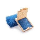 Blue Rankin biopsy foam pads, consumables pack of 1,000, soft foam material for medical or laboratory use.
