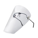 Set of six Rankin clip-on disposable face shields for protective face coverage, ideal for safety and hygiene purposes.