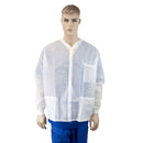 Set of 10 white waist-length lab jackets by Rankin, lightweight and suitable for medical or lab use.