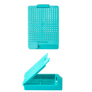 White Swing Biopsy Cassettes by Rankin, consumables for tissue sample handling, shown in a neat pile.