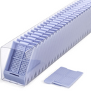 White Swing Biopsy Cassettes by Rankin, sleeved consumables for tissue sample handling and processing.