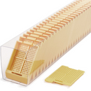White Swing Biopsy Cassettes with sleeves, Rankin CS/750, used for tissue sample processing in histology and pathology labs.