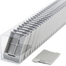 White Rankin Swing Biopsy Cassettes, Sleeved (CS/750), consumables for tissue sample processing, shown in the image.