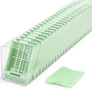 White Rankin Swing Tissue Cassettes, Sleeved CS/750, used for histology specimen processing in laboratory settings.