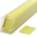 White Swing Tissue Cassettes with sleeves for laboratory consumables, brand Rankin, model CS/750, used in histology.