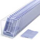 White Rankin Swing Tissue Cassettes, Sleeved CS/750, for laboratory tissue processing, shown with labels and packaging details