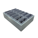Rankin 12-place plastic manual staining station used for laboratory sample processing and staining procedures.