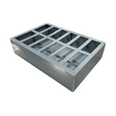 Rankin 12-place plastic manual staining station for laboratory equipment with multiple slots for staining samples.