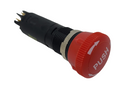 Used Rankin Thermo HM355S-1 emergency stop switch for repair parts, showing the safety switch with red button and black casing.