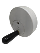 Complete Rankin handwheel for Leica RM2155 microscope, used repair part with detailed controls and sturdy build.