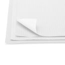 Rankin lab countertop absorbent sheets, 12x20 inches, shown in a box with multiple sheets for spill cleanup and surface protection.