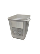 Used Sakura Tissue-Tek 6149 Wash Reservoir bucket, 850ml, for laboratory tissue processing, shown in a clean, well-lit setting.