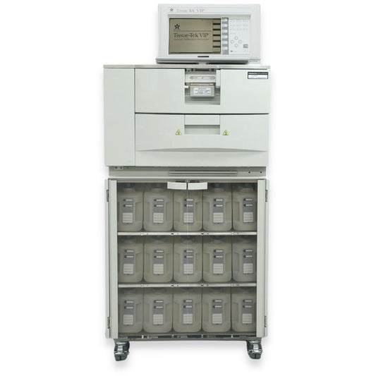Refurbished Sakura Tissue-Tek VIP 5 tissue processor used in laboratory tissue processing equipment.