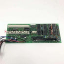 Used Sakura Tissue-Tek F50-016-00 PCB I/O board for Sakura VIP E150 and E300 repair parts, shown on a clean white background.