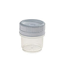 Simport Scientific SecurTainer III 120ml specimen container for sample collection and storage, shown in case of 300 units.