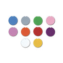 Assorted color coding inserts for slide and specimen containers by Simport Scientific, used for organizing biological samples.
