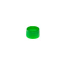 Green Simport Scientific colored closures with caps and lip seals, 1000 per case, for laboratory consumables.