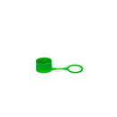 Green Simport Scientific colored closures with caps, lip seals, and loops for lab consumables, 1000 per case.