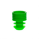 Green polyethylene flange plug cap, 12mm size, Simport Scientific consumables, shown in a pack of 1000 for laboratory use.