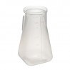 Simport Scientific 6 oz specimen bottles, clear plastic, 500 per case, used for collecting and storing biological samples.