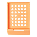 Simport Scientific sleeved embedding cassette CS/750 in lilac color, used for tissue embedding in histology laboratories.