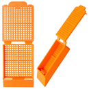 Simport Scientific Histosette I Biopsy Cassettes with 30-degree angle, lilac color, 1500 per case, for tissue specimen processing.