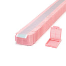 Histosette II laser biopsy cassettes by Simport Scientific, taped, lilac color, 2000 per case, used for tissue sample processing.
