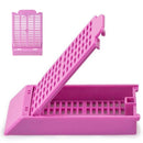 Simport Scientific Histosette II Tissue Cassettes in lilac, 1500 count, used for tissue sample processing in laboratory settings.