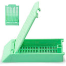 Simport Scientific Histosette II Tissue Cassettes in lilac, batch of 1,500, used for laboratory tissue sample processing.