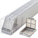 Lilac Simport Scientific Micromesh Biopsy Cassettes, Sleeved CS/750, disposable consumables for tissue sample processing.