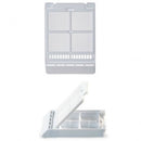 Simport Scientific Micromesh Biopsy Cassettes with 4 compartments, purple color, used for tissue sample processing in laboratory.