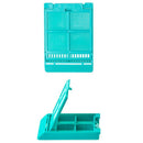 Simport Scientific Micromesh Biopsy Cassettes with 4 compartments, lilac color, used for tissue sample processing in laboratory.