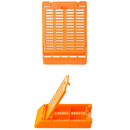 Simport Scientific Slimsette 4-Compartment Tissue Cassettes in lilac color for laboratory sample processing and storage.