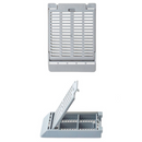 Simport Scientific Slimsette 4-compartment tissue cassettes in lilac for laboratory sample processing, 1500-pack.