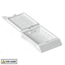 Simport Scientific Superflo Laser Micro-Biopsy Cassette, Taped, lilac color, used for tissue sampling in laboratory procedures.