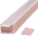 Swingsette Laser Tissue Cassettes by Simport Scientific, taped, lilac color, used for tissue sample processing, CS/2,000.