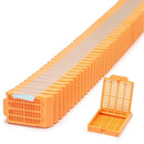 Histosette II Laser Tissue Cassettes by Simport Scientific, taped consumables for laboratory tissue sample processing.