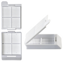 Swingsette Biopsy Cassettes with detached lid, Simport Scientific consumables, white plastic, 1000-piece pack for laboratory use