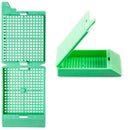 White Unisette Biopsy Cassettes by Simport Scientific for Primera, shown in case of 1,500, for laboratory consumables.
