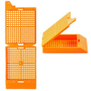 White Unisette Biopsy Cassettes for Primera by Simport Scientific, designed for tissue sample processing, case of 1,500.