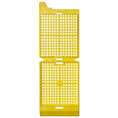 White Unisette Biopsy Cassettes by Simport Scientific, taped, used for tissue sample storage and processing in laboratories.