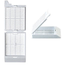 White Unisette tissue cassettes for Primera by Simport Scientific, used as consumables in laboratory tissue processing.