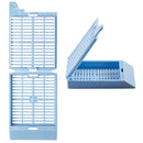 White Unisette tissue cassettes for Primera by Simport Scientific, used as consumables in laboratory specimen processing.