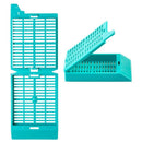 White Unisette tissue cassettes for Primera, Simport Scientific consumables, designed for tissue embedding and specimen preparation.
