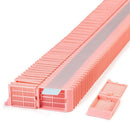 White Unisette tissue cassettes for Primera, taped, by Simport Scientific, shown in a case of 1,000 for laboratory consumables.