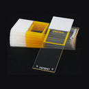 Two boxes of 72 Superfrost Plus Gold Control Adhesion Slides, laboratory consumables for microscopy sample slides.